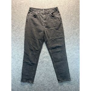 BDG Jeans Women's 31 Mom Straight Leg High Rise Faded Black Stretch‎ Denim